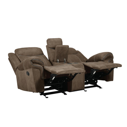 Sorento Reclining Glider Loveseat With Usb And Storage