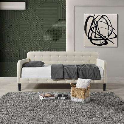 Daybed W/ Button Tufted, Beige