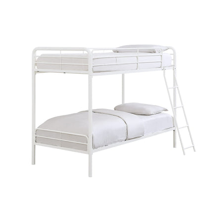 Lunar II Twin/Twin Metal Bunk Bed, White,3A