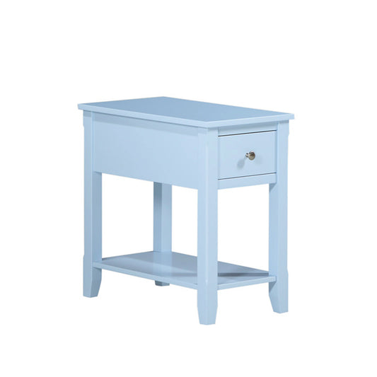 Chair Side Table W/Usb In Blue, 3A