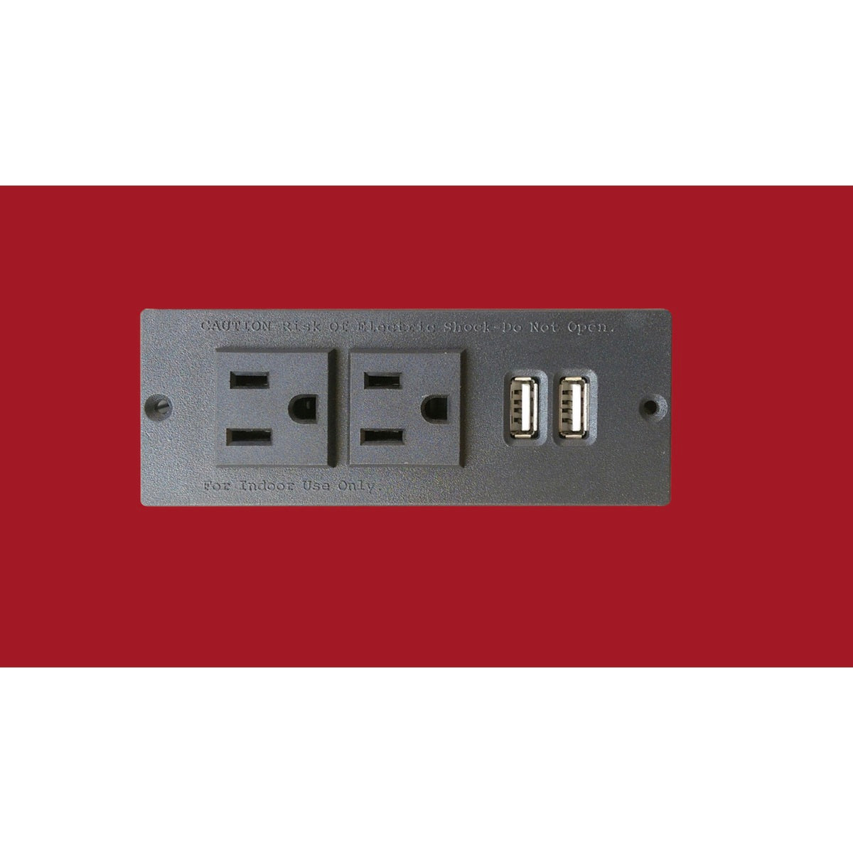 Chair Side Table W/Usb In Red, 3A