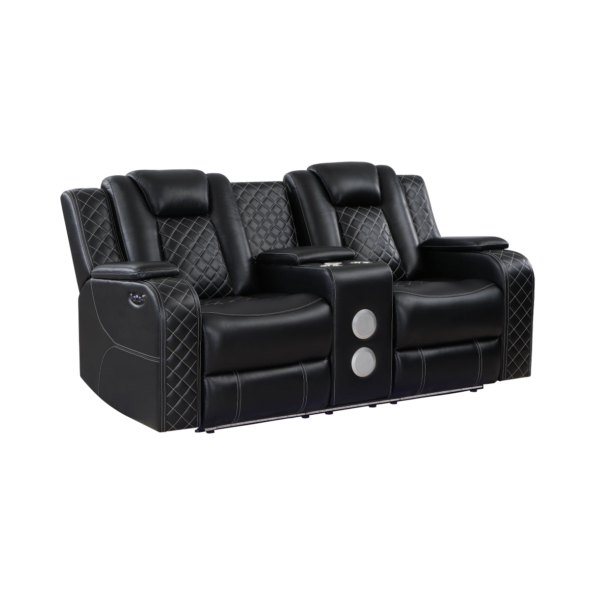 Radiant Pw Recln Loveseat W/ Console, Pw Headrests, Led Light/Speakers