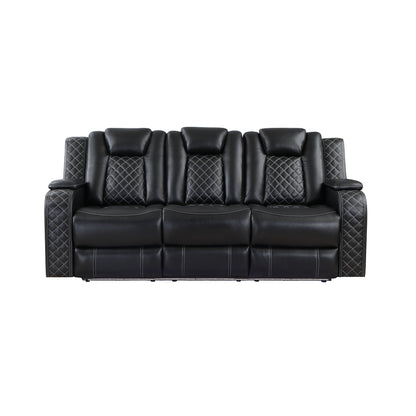 Radiant Pw Recln Sofa, Pw Headrests, Led Light W/ Dropdown Tbl