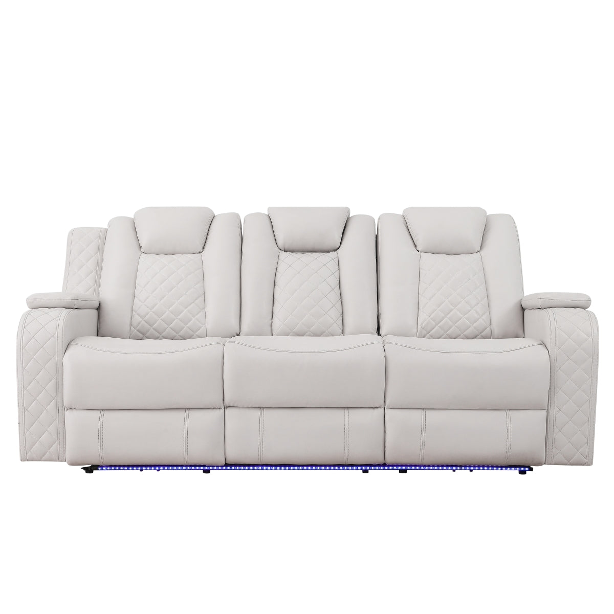 Radiant Pw Recln Sofa, Pw Headrests, Led Light W/ Dropdown Tbl