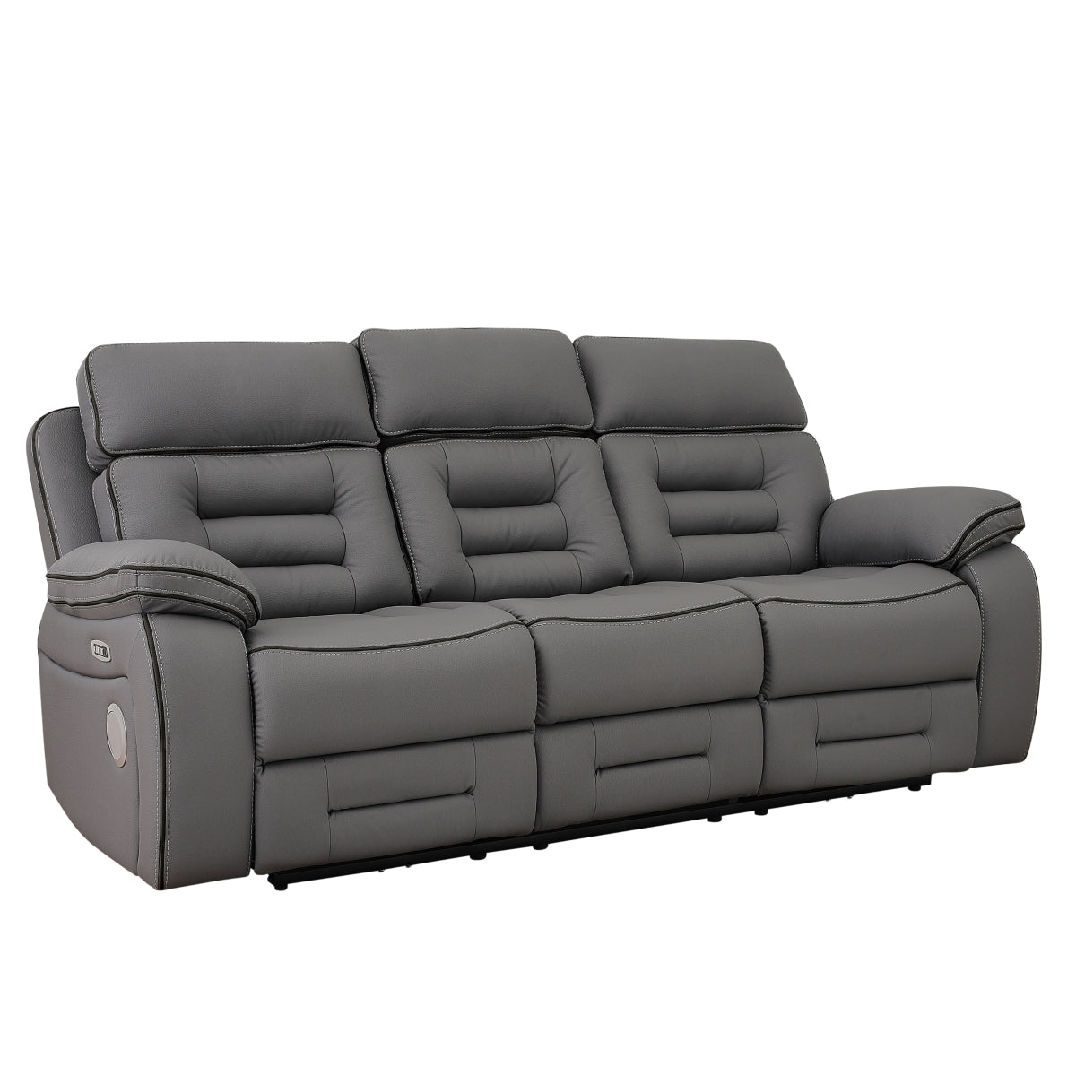 Apollo Pw Recln Sofa W/ Pw Headrest, Speaker, Dropdown Tbl, Cup Holder, Read Light & Drawer Box