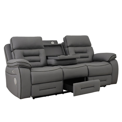 Apollo Pw Recln Sofa W/ Pw Headrest, Speaker, Dropdown Tbl, Cup Holder, Read Light & Drawer Box