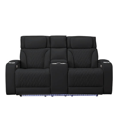 Ritzy Pw Recln Loveseat W/ Console, Led, Speaker & Wireless Charger