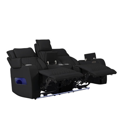 Ritzy Pw Recln Loveseat W/ Console, Led, Speaker & Wireless Charger