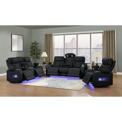 Ritzy Pw Recln Loveseat W/ Console, Led, Speaker & Wireless Charger