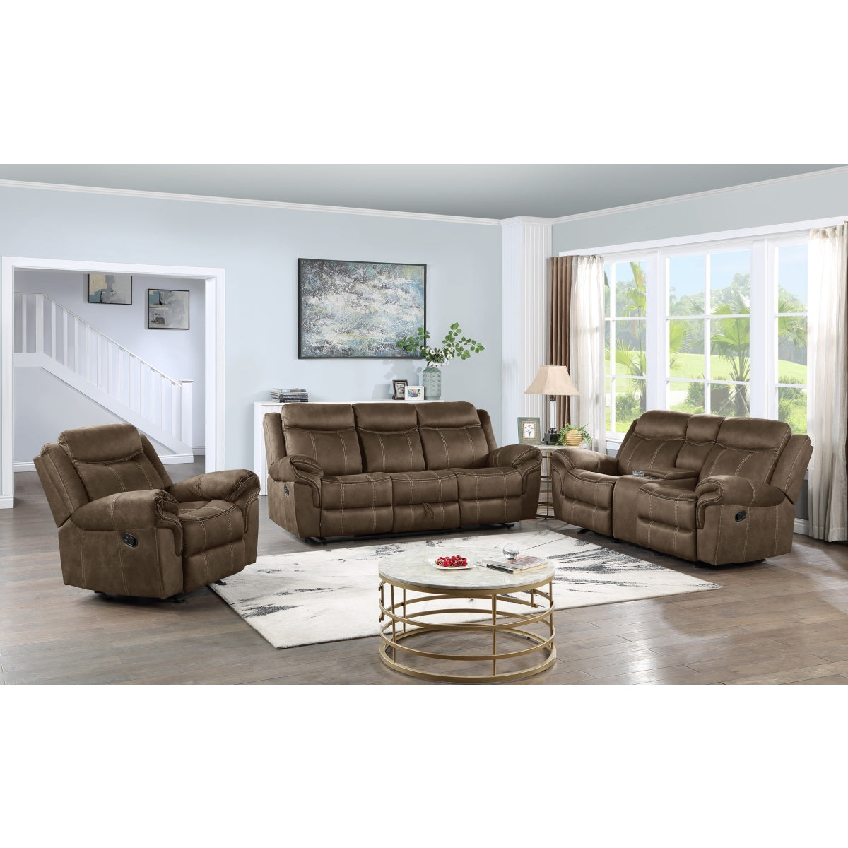 Sorento Double Reclining Sofa With Usb And Drawer