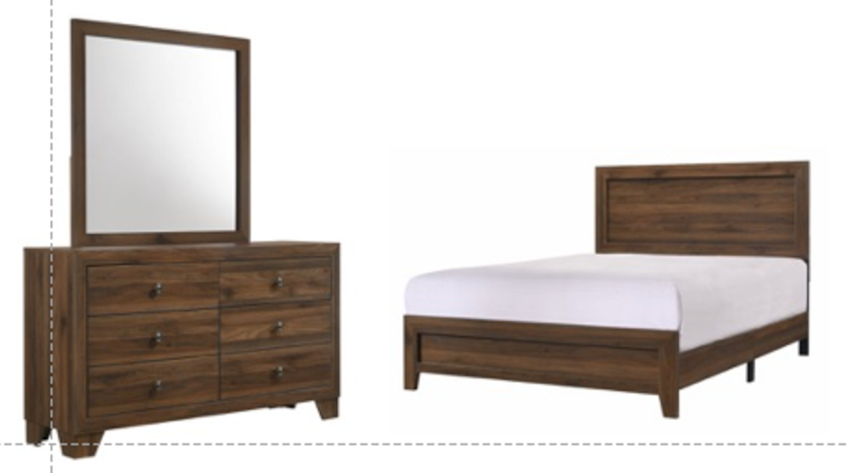 Reno King Brown, Dresser, Mirror