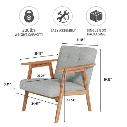 Accent Chair, Light Gray