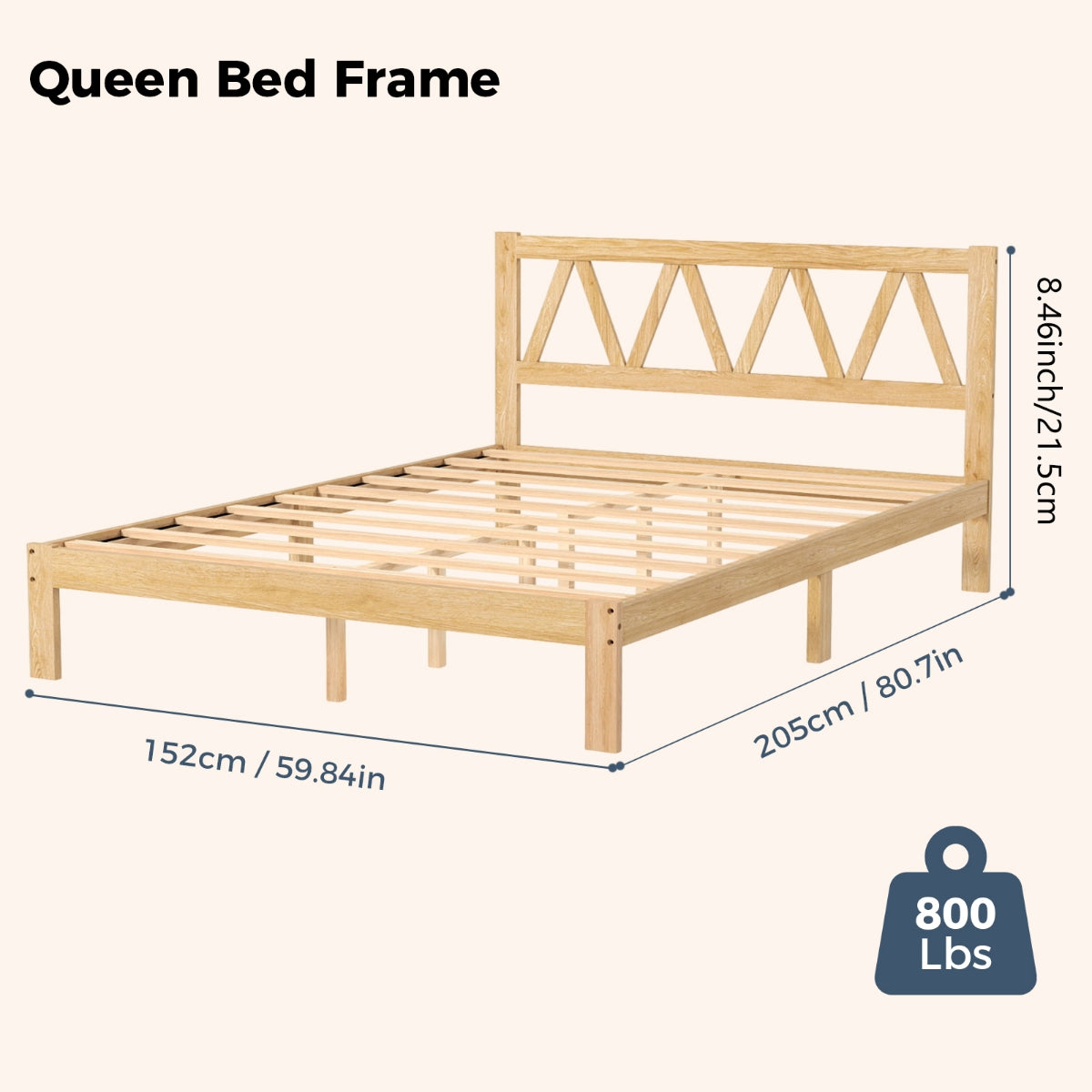 Queen Wooden Bed