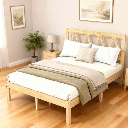 Queen Wooden Bed