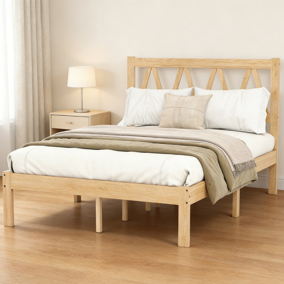 Queen Wooden Bed
