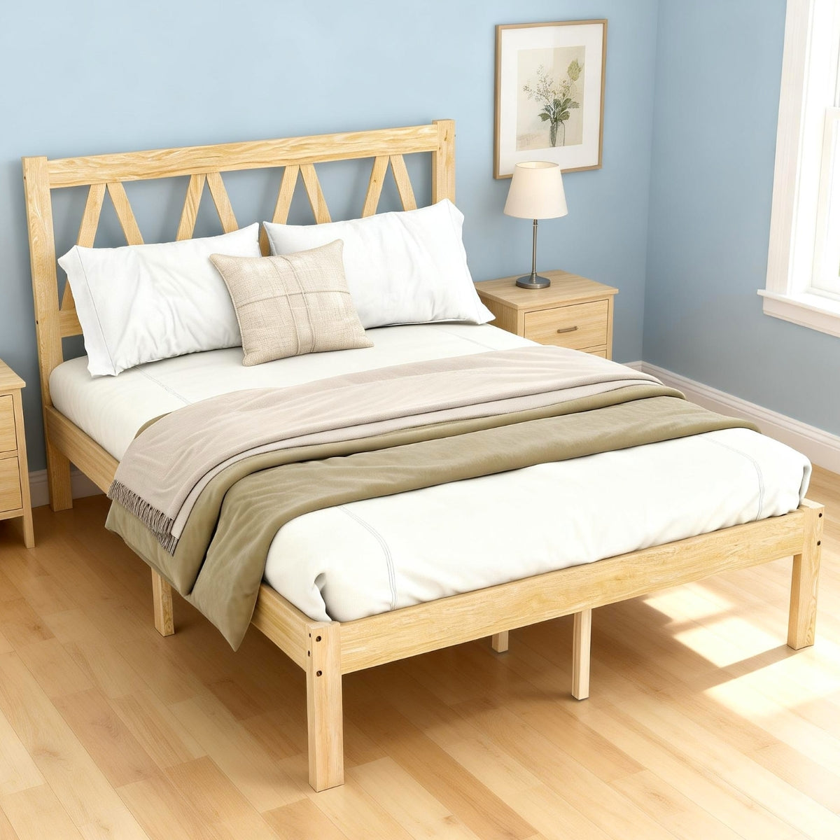 Queen Wooden Bed