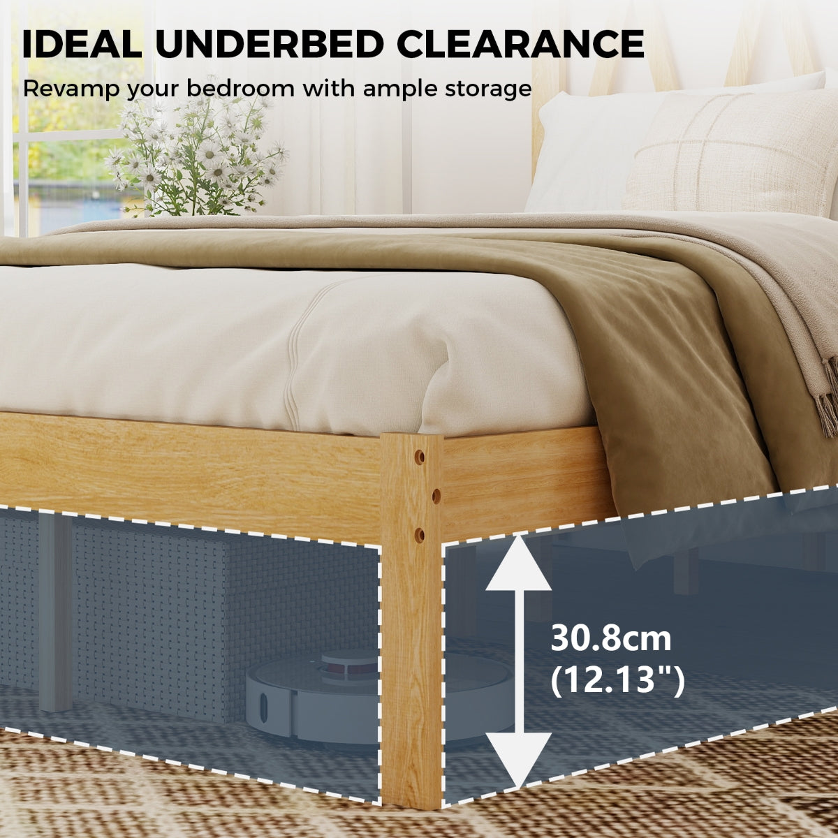 Queen Wooden Bed