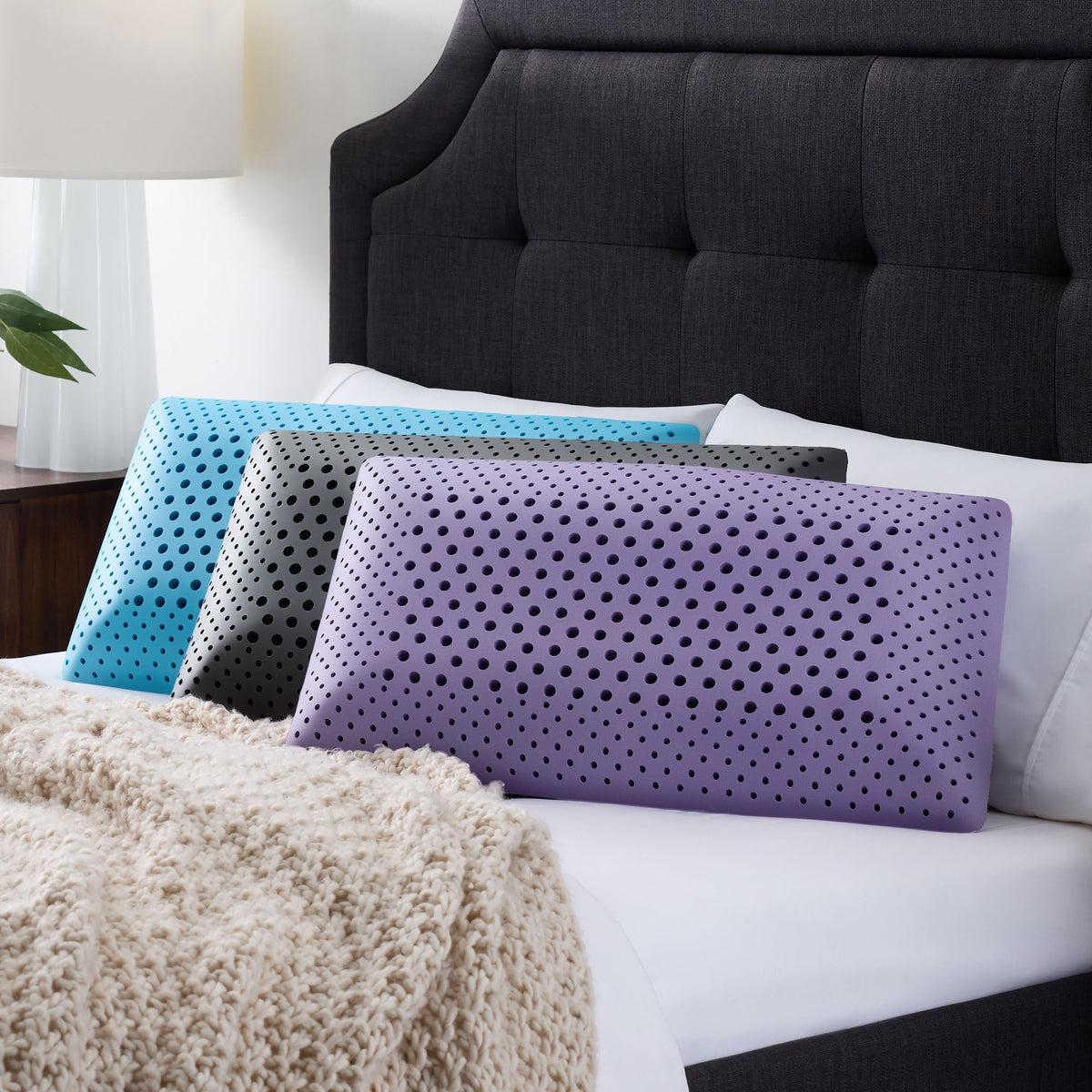 Zoned Dough® + Bamboo Charcoal Mid Loft Pillow