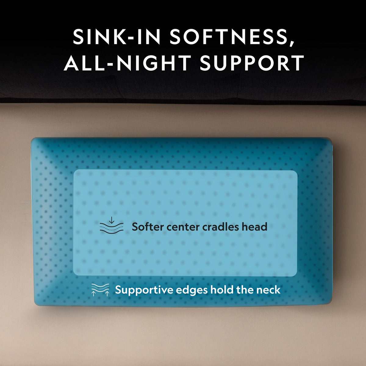 Zoned Dough® + Bamboo Charcoal Mid Loft Pillow