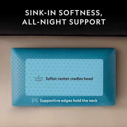 Zoned Dough® + Bamboo Charcoal Mid Loft Pillow