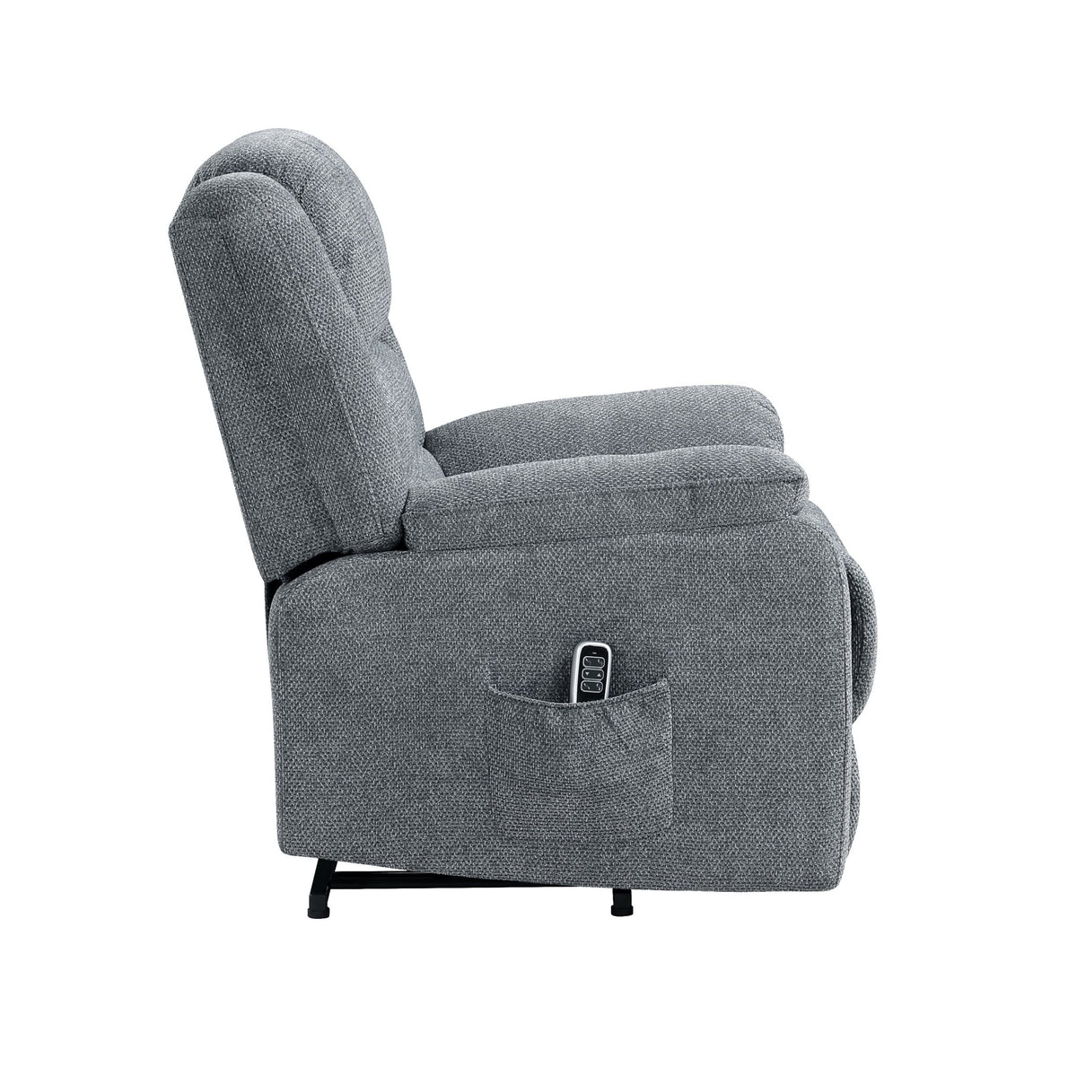 Power Lift Recliner, Gray Fabric