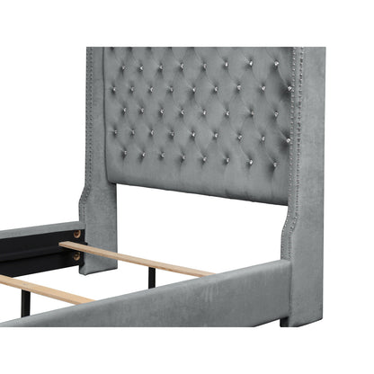 Uphl Velvet Qn Hb, Gray