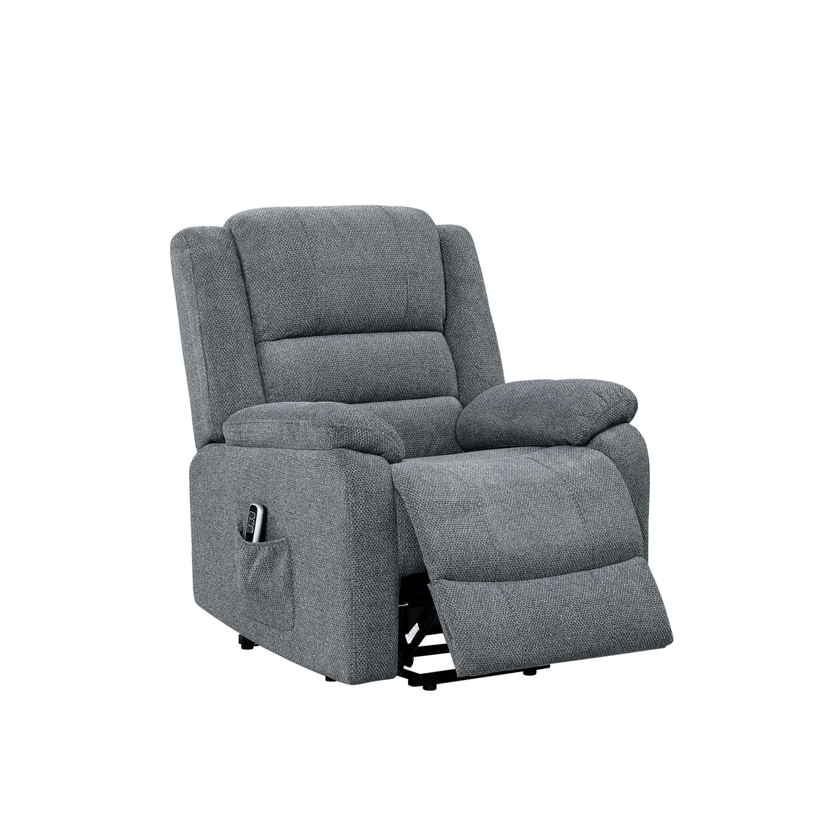 Power Lift Recliner, Gray Fabric