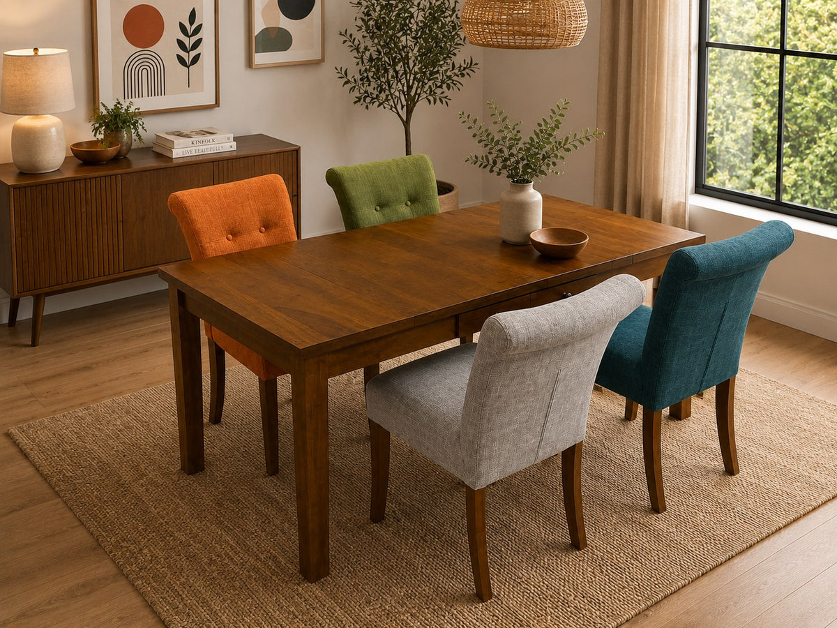 Uphl Dining Parson Chair, Grey Fabric