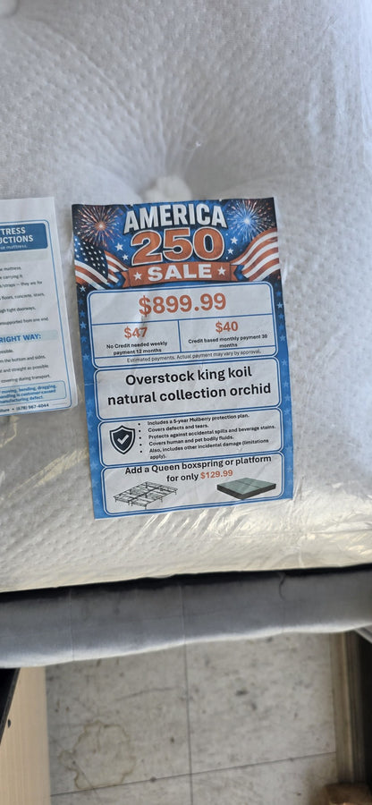 Overstock King Koil Orchid Queen Mattress