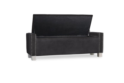Storage Bench With Black Velvet,3A