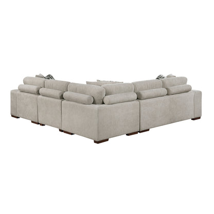 Raife 4-Piece Sectional with Right Chaise and Pull-out Bed