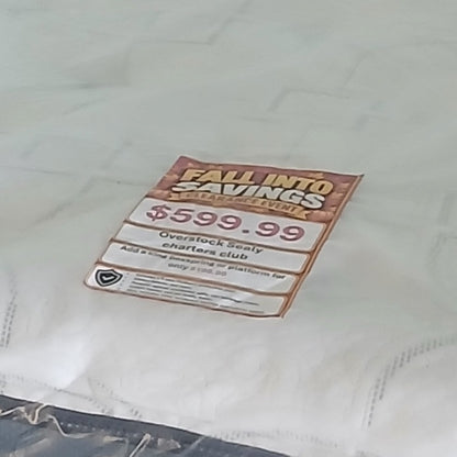 Overstock Sealy Charter Club King Mattress - price tag zoom