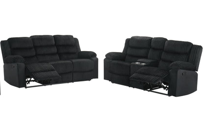 Max Reclining Sofa & Loveseat (Black)