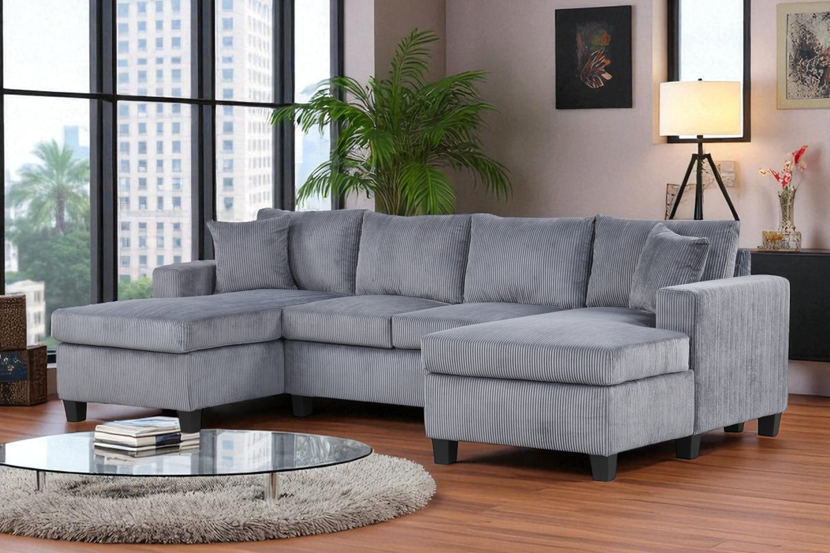 Zack Sectional (Charcoal Gray)
