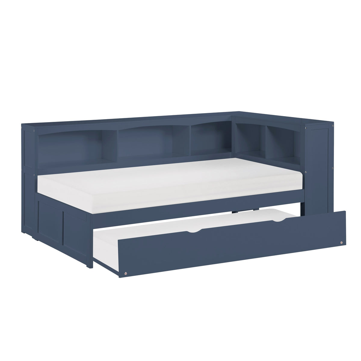 Nora Twin Bookcase Corner Platform Bed