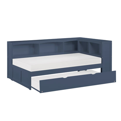 Nora Twin Bookcase Corner Platform Bed