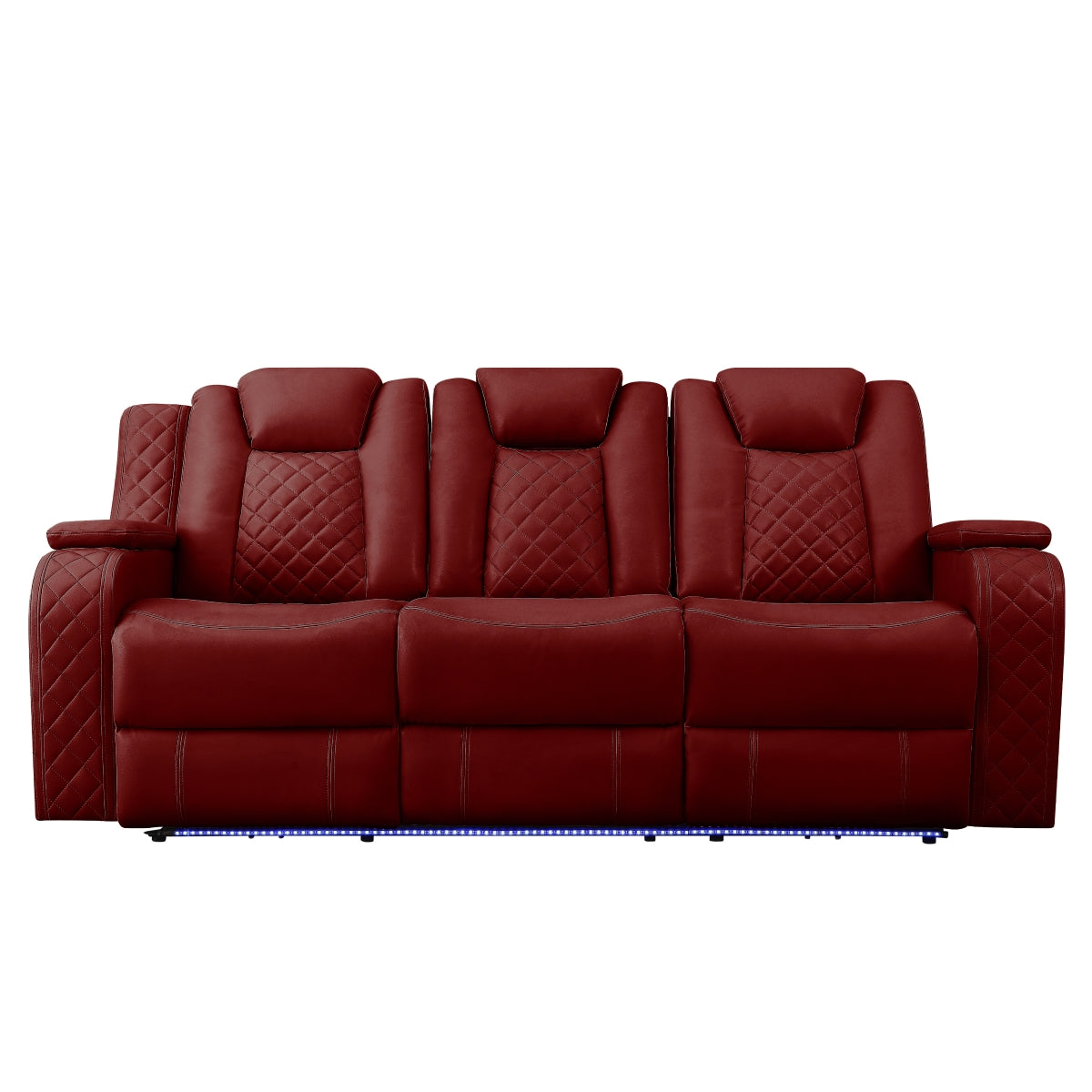 Radiant Pw Recln Sofa, Pw Headrests, Led Light W/ Dropdown Tbl