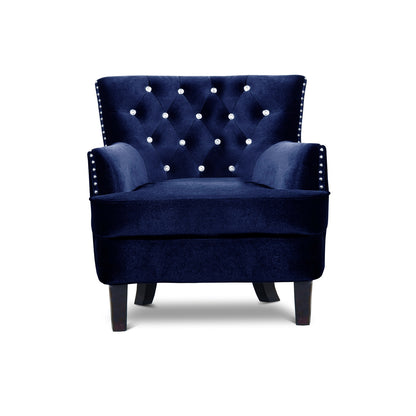 Accent Chair, Blue Velvet