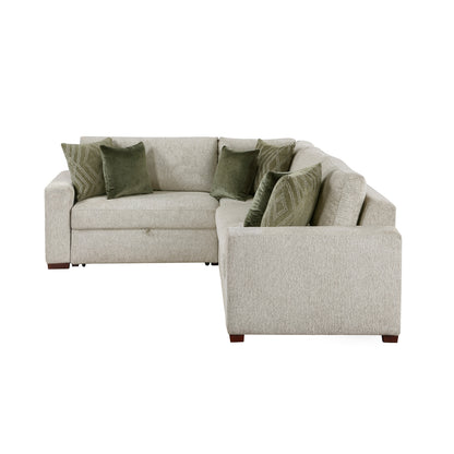 Isla 3-Piece Sectional with Pull-out Bed and Click Motion Back