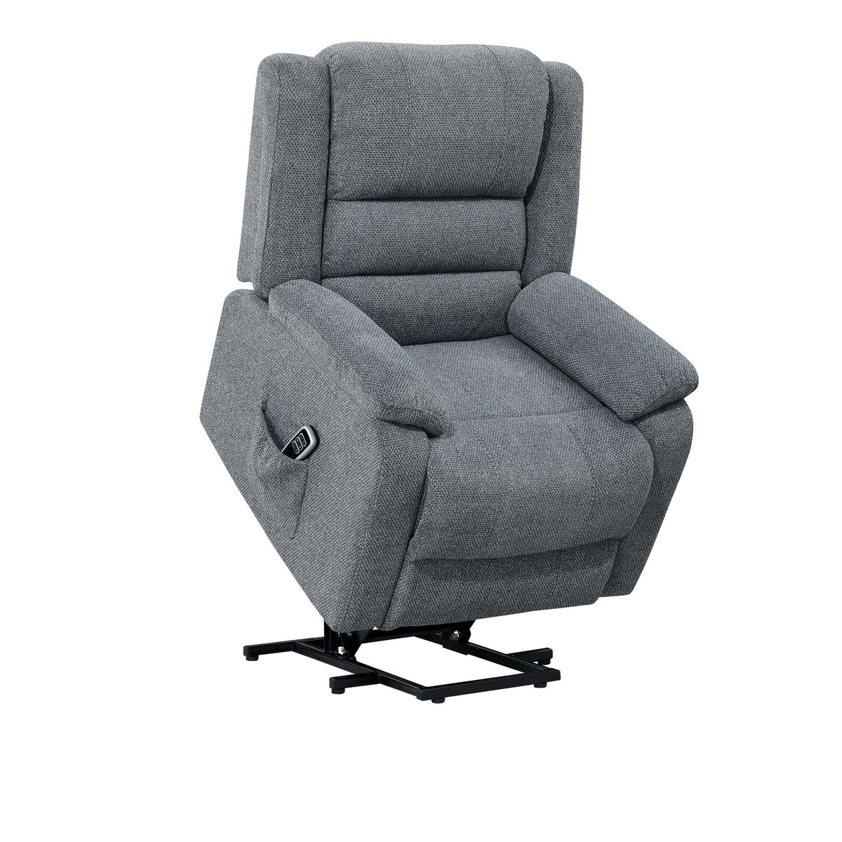 Power Lift Recliner, Gray Fabric