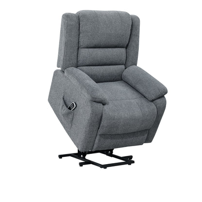 Power Lift Recliner, Gray Fabric