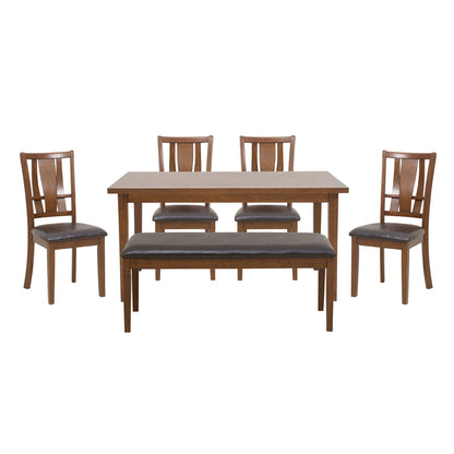 6-Piece Pack Dinette Set, Brown Mindy