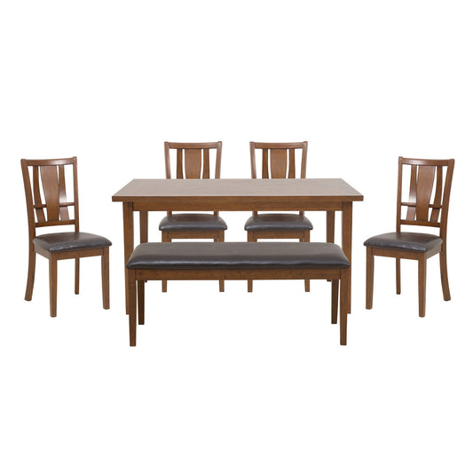6-Piece Pack Dinette Set, Brown Mindy