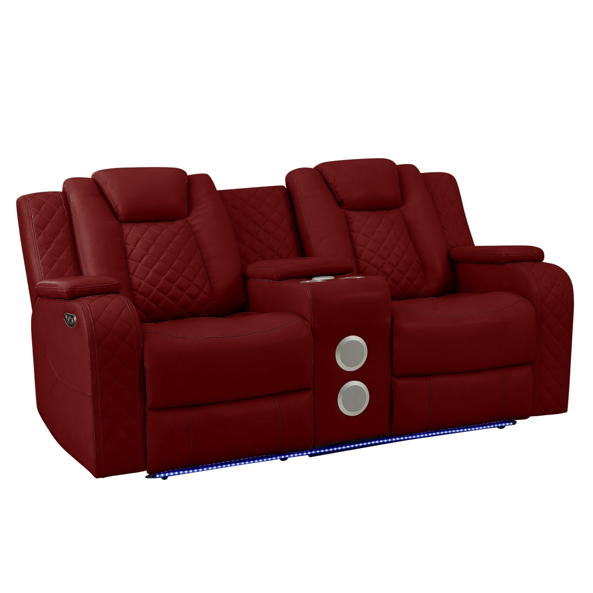 Radiant Pw Recln Loveseat W/ Console, Pw Headrests, Led Light/Speakers