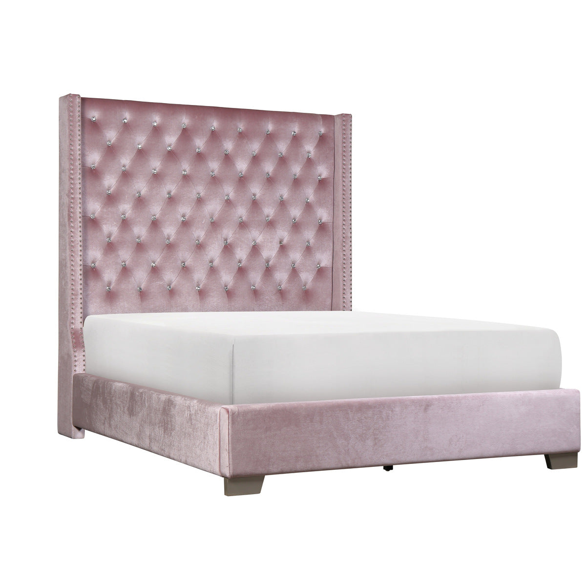 Uphl Velvet Bed, Pink