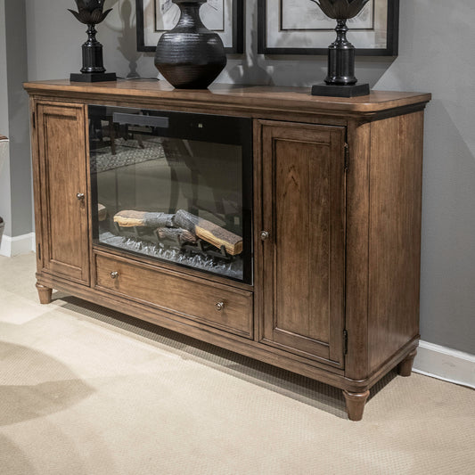 Fireplace TV Consoles 336 Fire Credenza w/ Hutch FTS