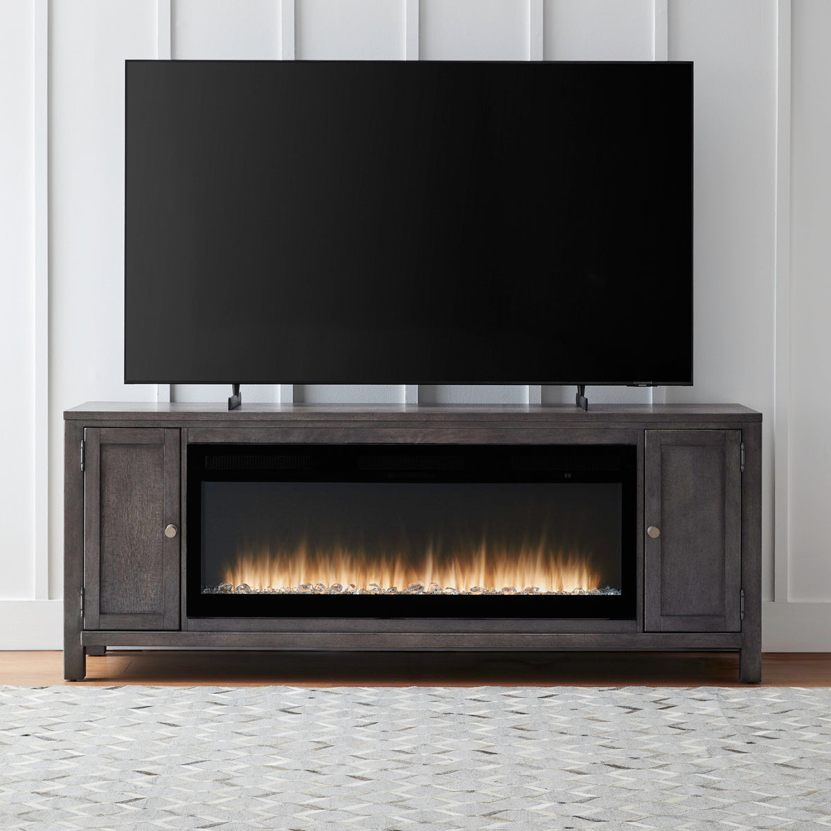 Fireplace TV Consoles 406 78 Inch Console w/ Fire FTS