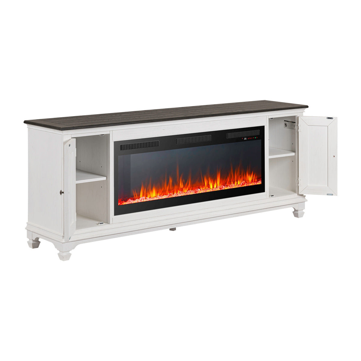 Fireplace TV Consoles 417 80 Inch Console w/ Fire FTS