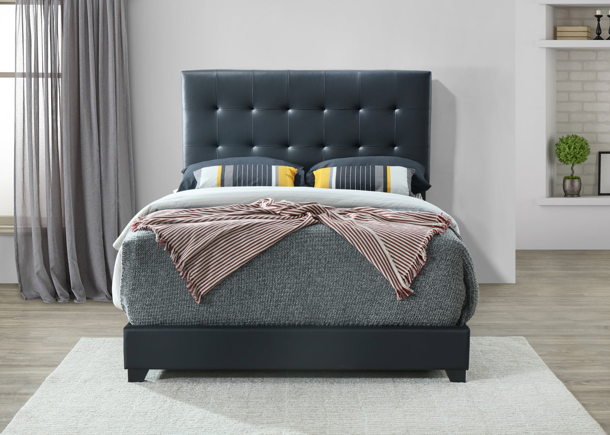 Patrick Twin Bed (Black PU)
