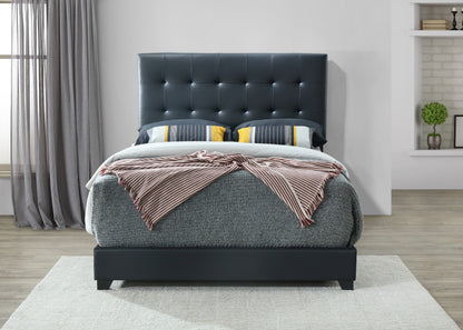Patrick Queen Bed (Black PU)